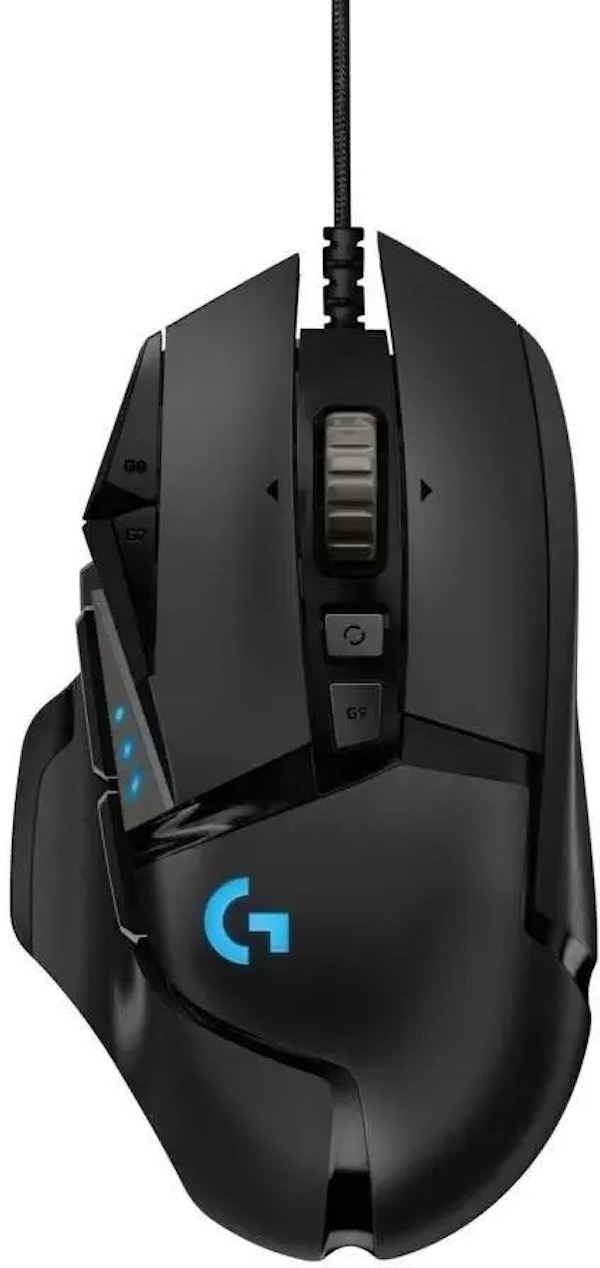 Мышь Logitech G502 Hero, игровая, оптическая, проводная, USB, черный 910-005474