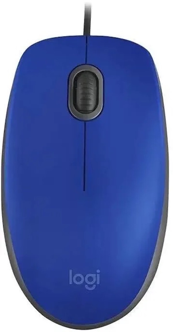 Мышь Logitech M110, оптическая, проводная, USB, синий и черный 910-005500