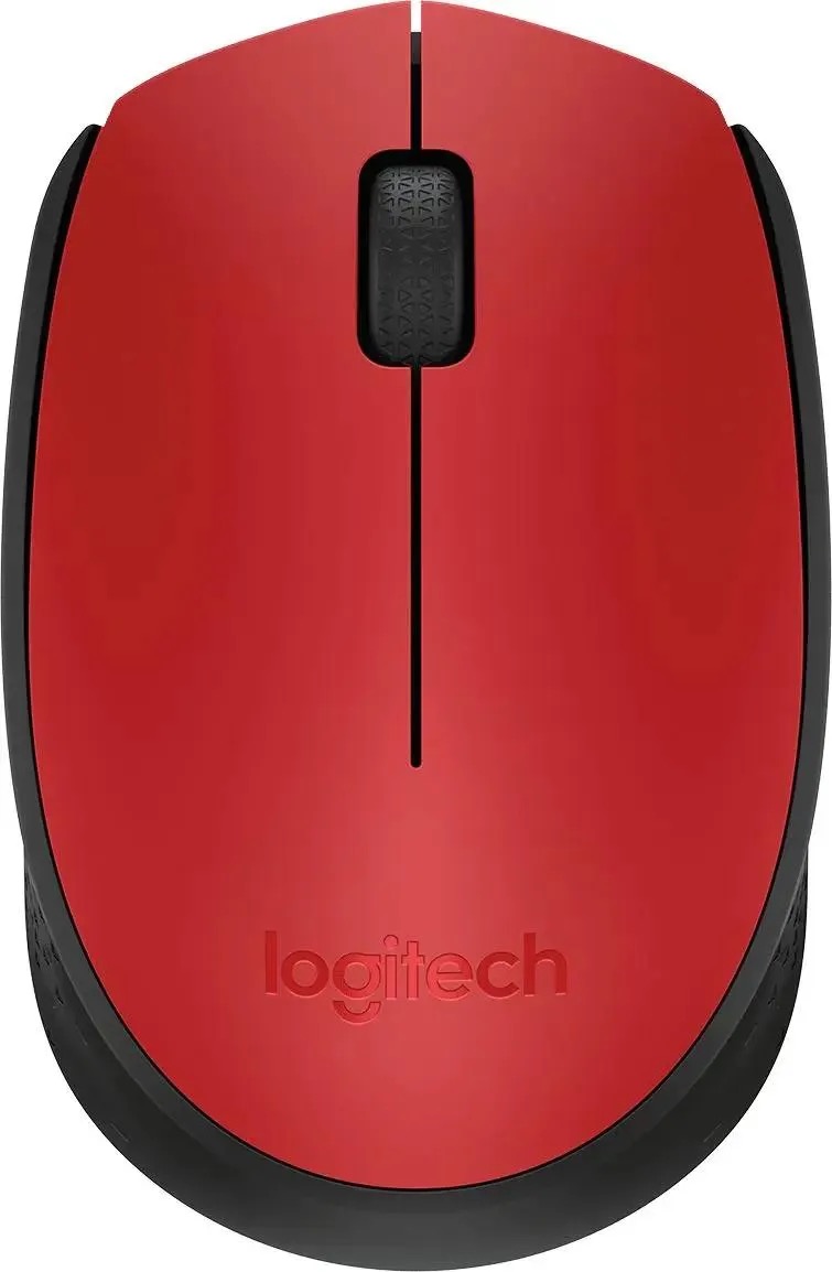 Мышь Logitech M171, оптическая, беспроводная, USB, красный и черный 910-004641