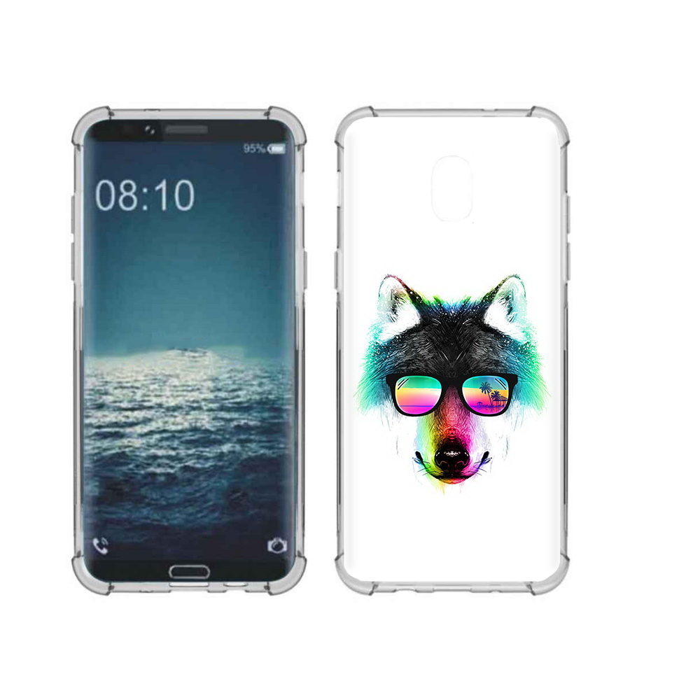 Чехол MyPads Tocco для Samsung Galaxy J3 радужный волк (PT226926.574.567)