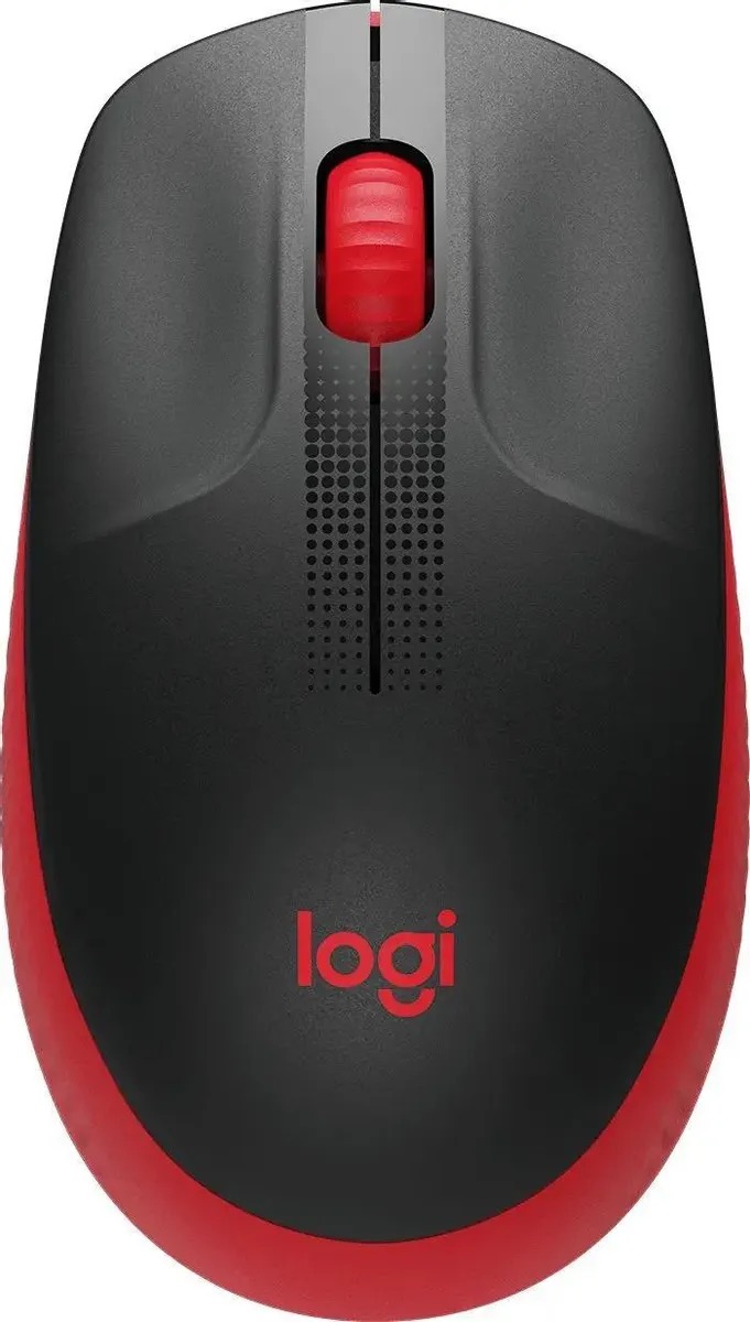 Мышь Logitech M190, оптическая, беспроводная, USB, черный и красный 910-005908