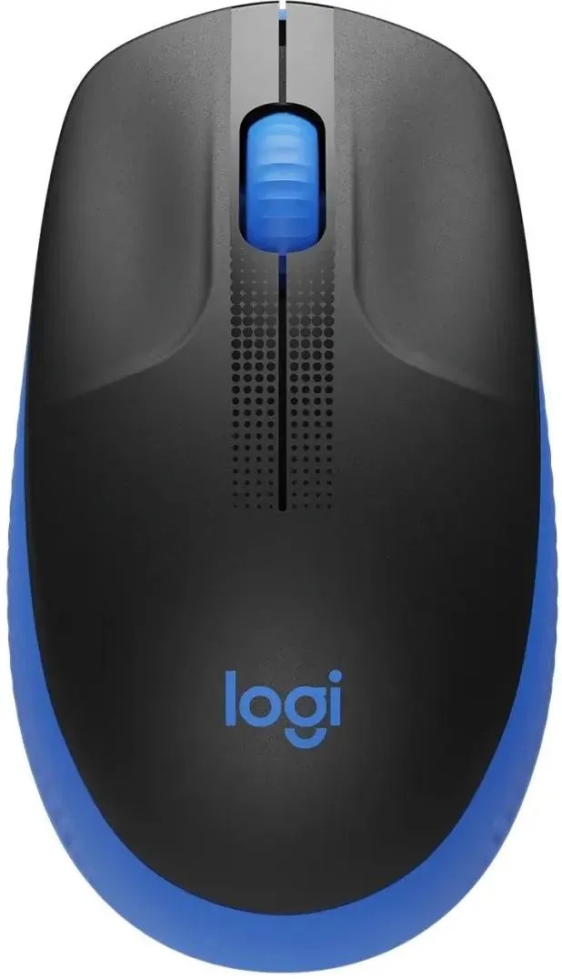 Мышь Logitech M191, оптическая, беспроводная, USB, черный и синий 910-005909