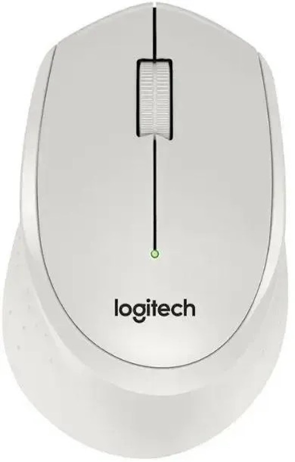 Мышь Logitech M330 Silent Plus, оптическая, беспроводная, USB, белый 910-004926