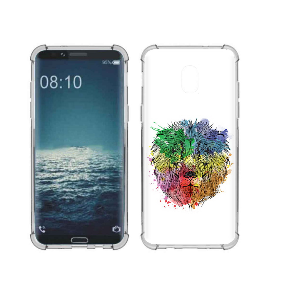 

Чехол MyPads Tocco для Samsung Galaxy J3 разноцветный гордый лев (PT226926.574.573), Прозрачный, Tocco