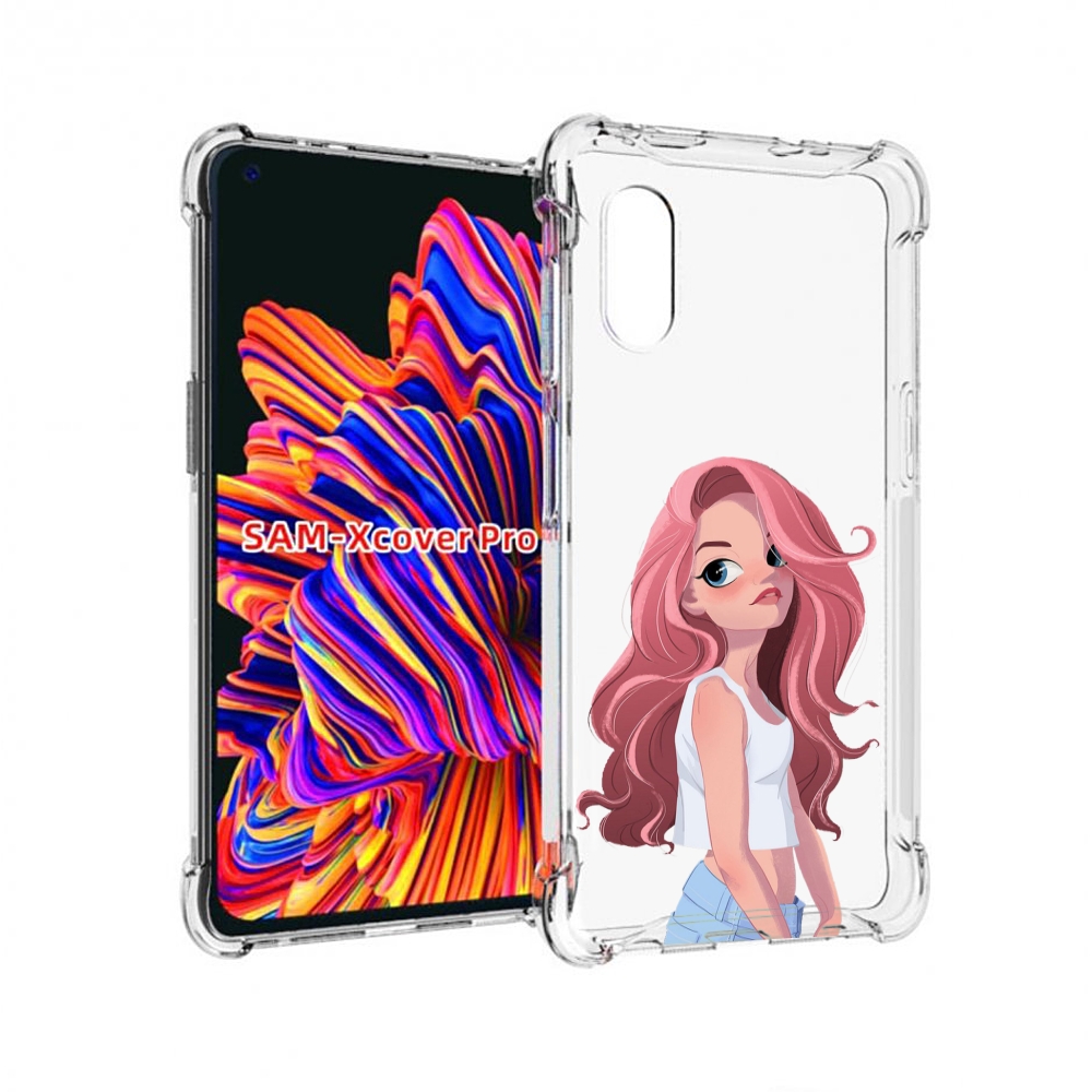 

Чехол MyPads Мультяшный-арт-девушки женский для Samsung Galaxy Xcover Pro 1, Прозрачный, Tocco