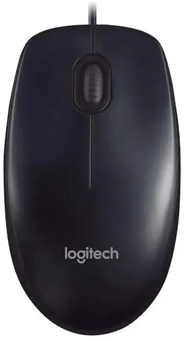 Мышь Logitech M90, оптическая, проводная, USB, черный 910-001793/910-001795