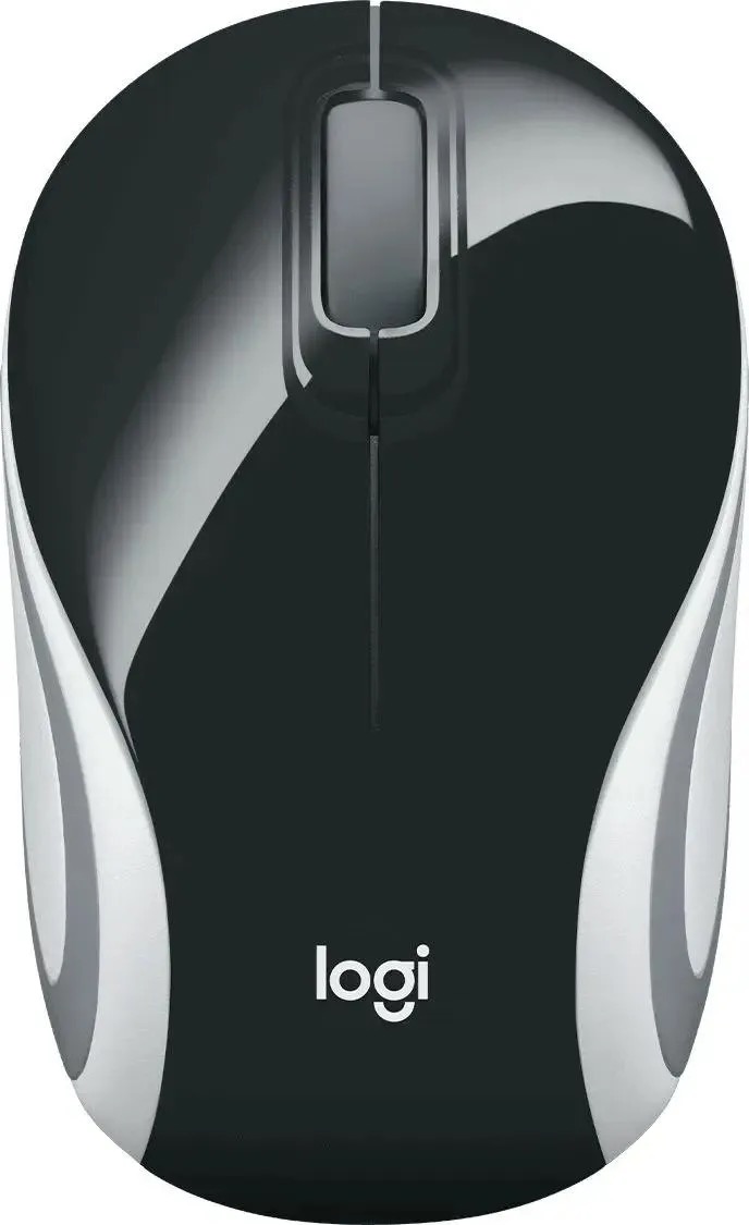 Мышь Logitech Mini M187, оптическая, беспроводная, USB, черный и белый 910-002731