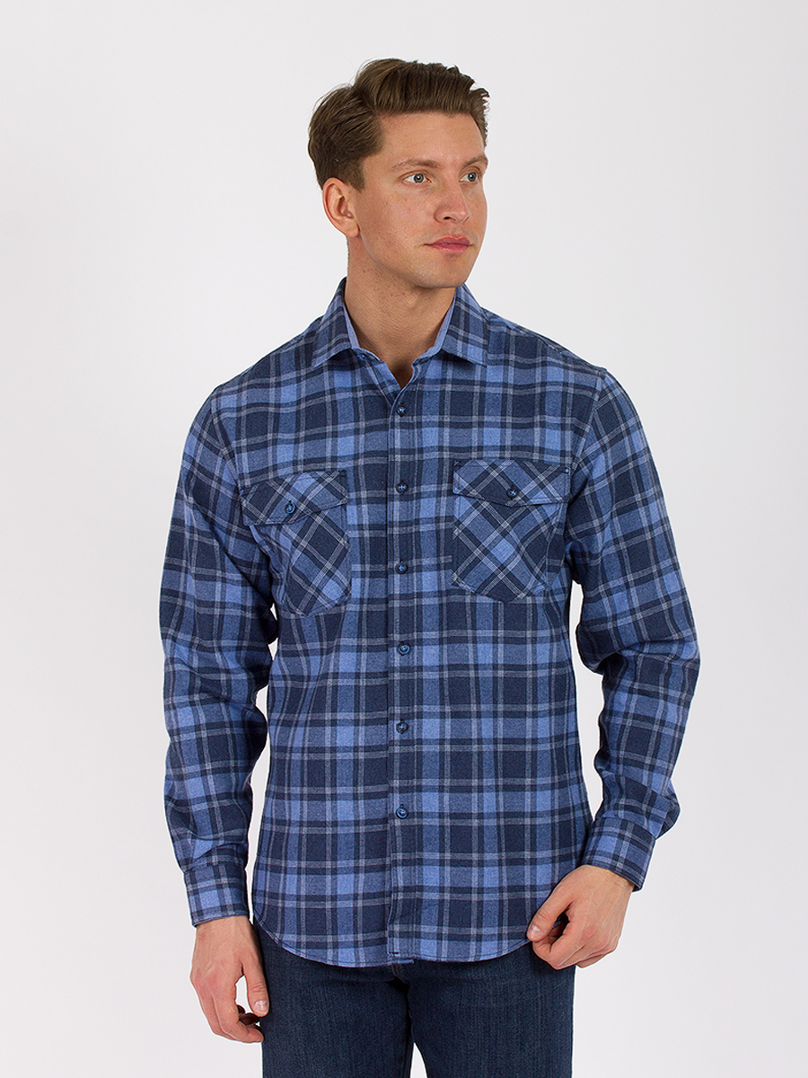Рубашка мужская DAIROS GD81100437 синяя 3XL