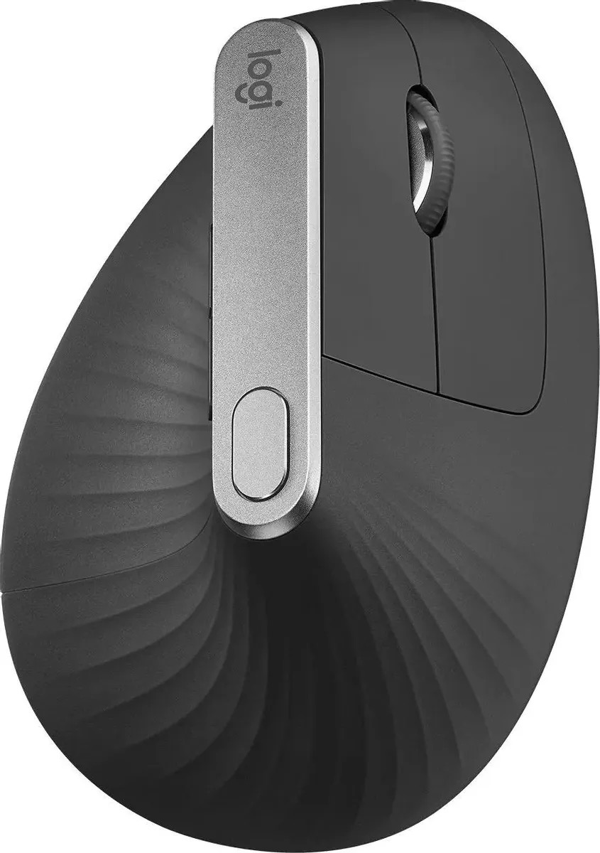 Мышь Logitech MX Vertical, оптическая, беспроводная, USB, черный и серебристый 910-005449