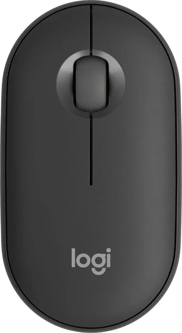 Мышь Logitech Pebble M350S, оптическая, беспроводная, USB, графитовый 910-007015