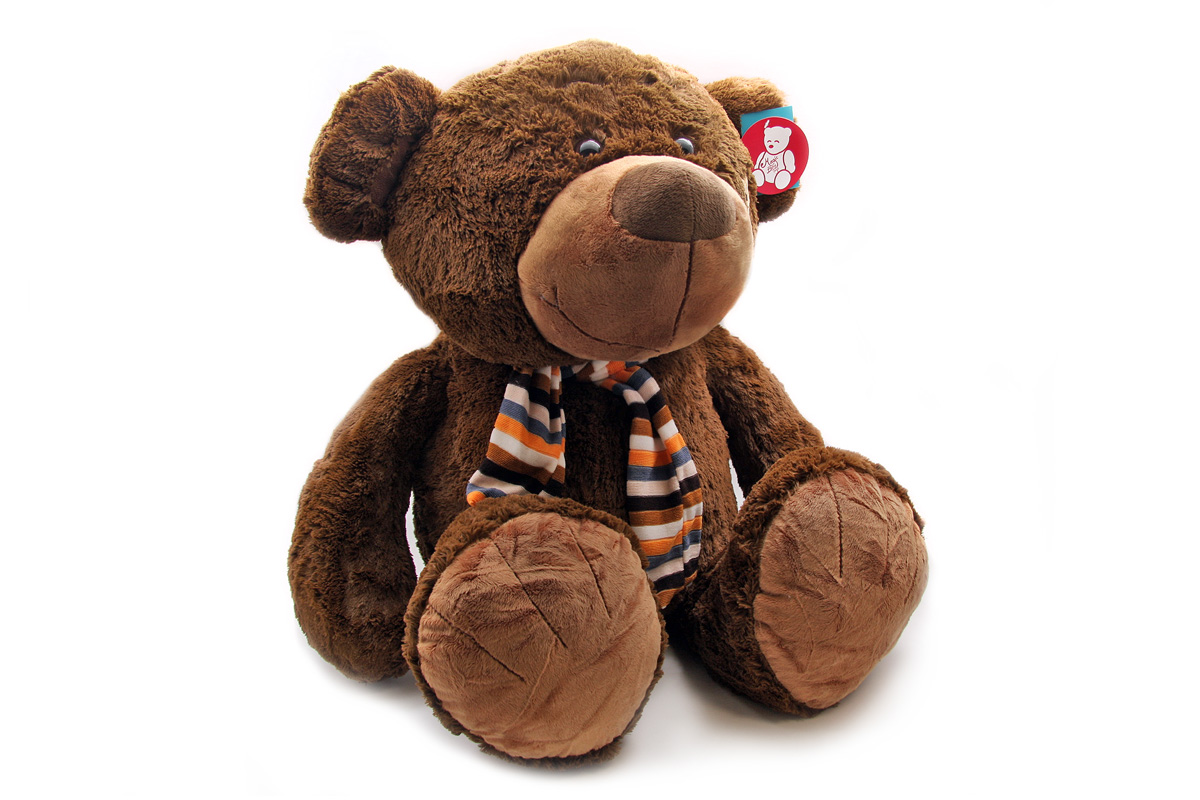 Мягкая игрушка Magic Bear Toys SAL5217_коричневый Медведь в шарфе коричневый 60 см