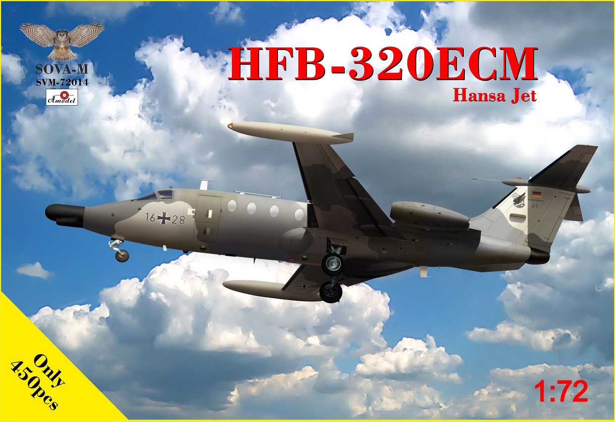 

Сборная модель Amodel 1/72 Самолёт HFB-320ECM Hansa Jet SVM-72014