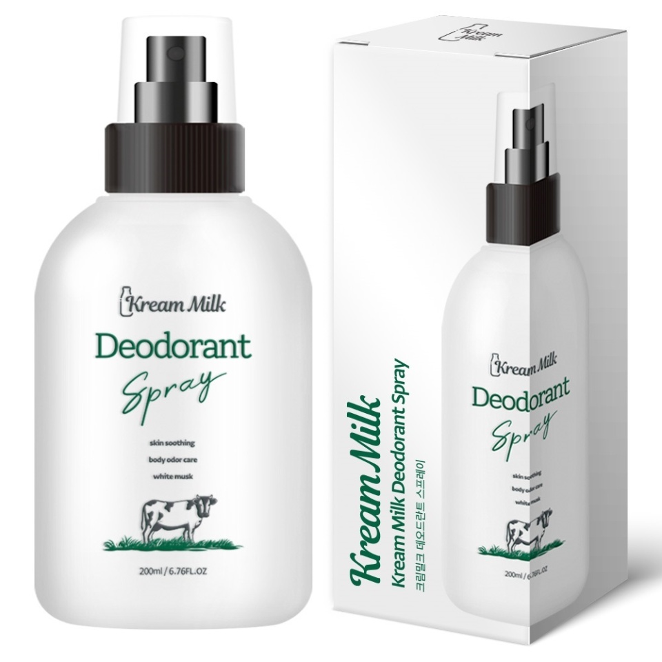 Дезодорант для тела с экстрактами молочного протеина Kream Milk Deodorant Spray, 200 мл footlogix 10 shoe deodorant spray дезодорант для обуви 125