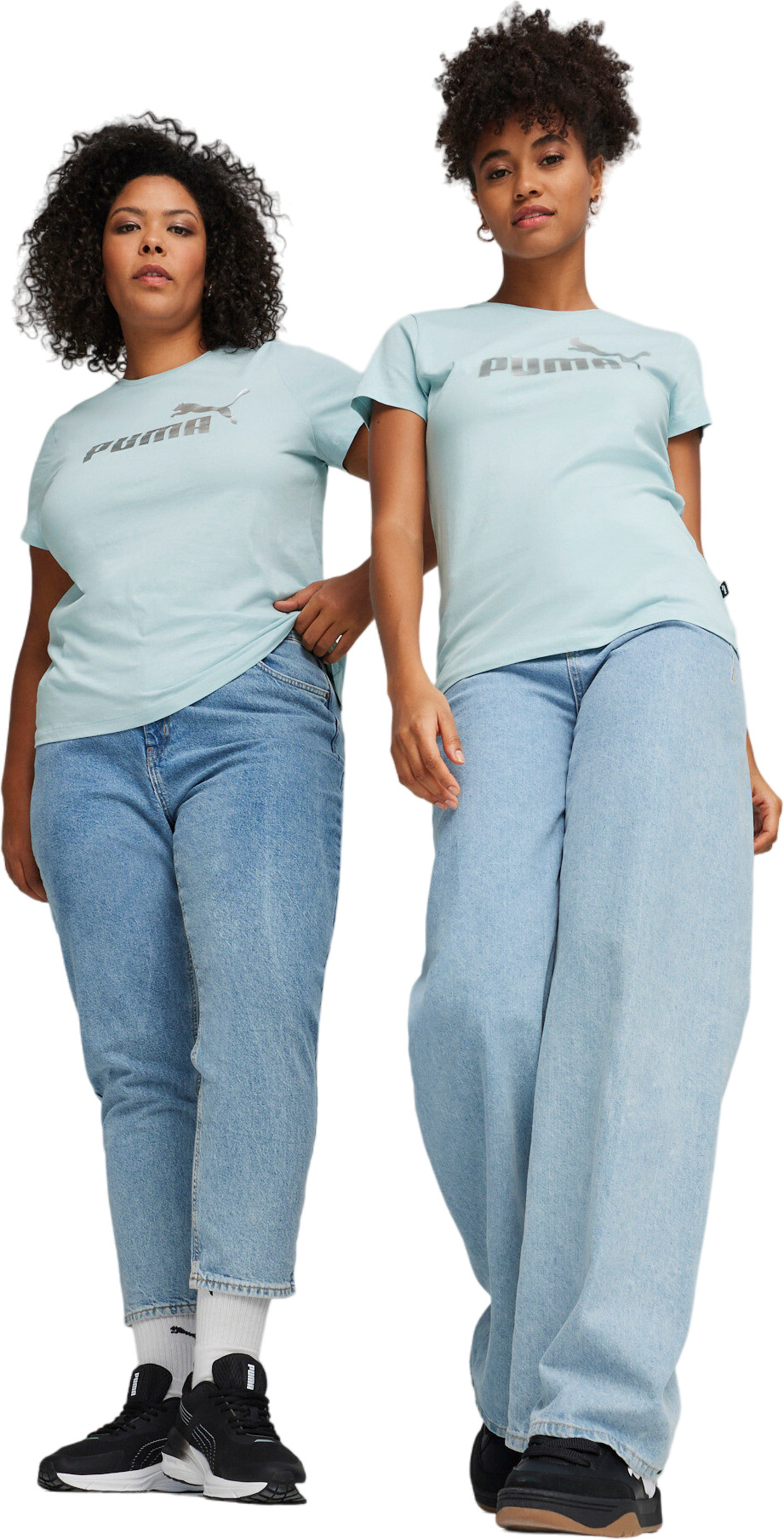 

Футболка женская PUMA ESS+ Metallic Logo Tee голубая XS, Голубой, ESS+ Metallic Logo Tee