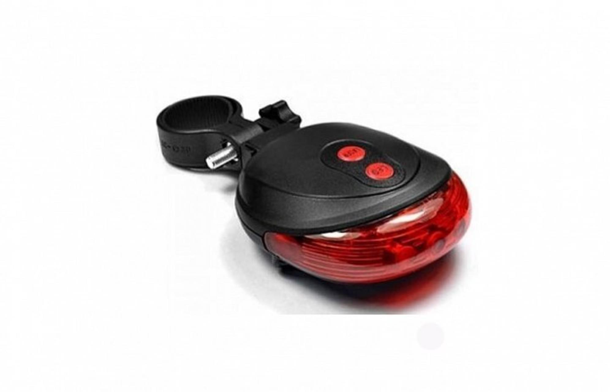 

Фонарь задний Bicycle Light 5 диодов + 2 лазера, Черный