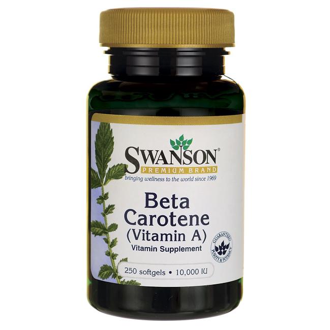 Купить Витамины, Swanson Beta Carotene 10000 IU (3000 мг) - 250 капсул, для женщин; для мужчин