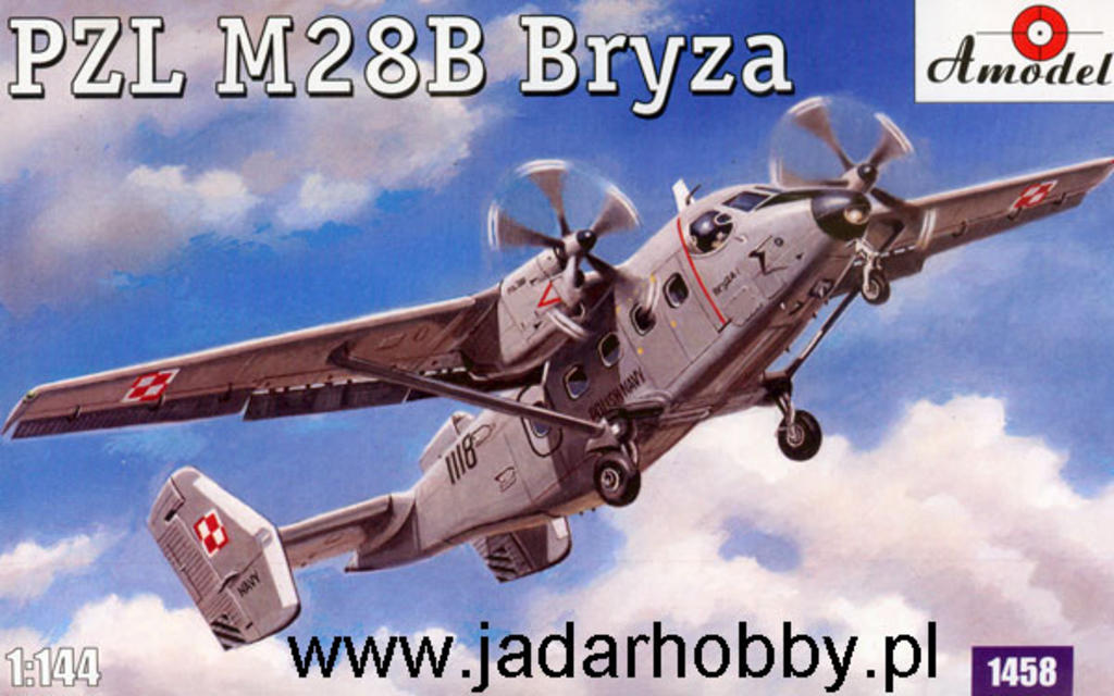 Сборная модель Amodel 1/144 Pzl M28B Bryza 1458