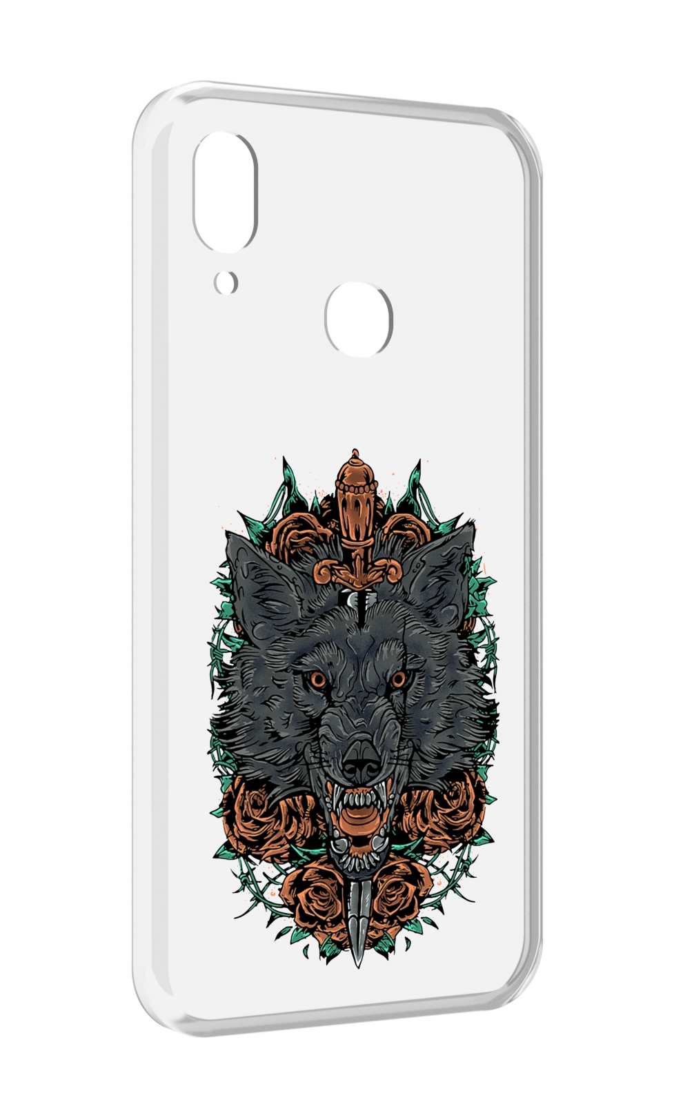 

Чехол MyPads красивый злой волк для BQ BQ-6040L Magic, Прозрачный, Tocco