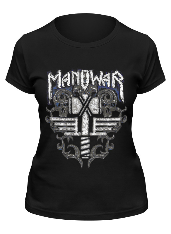

Футболка женская Printio Manowar band черная S, Черный, Manowar band