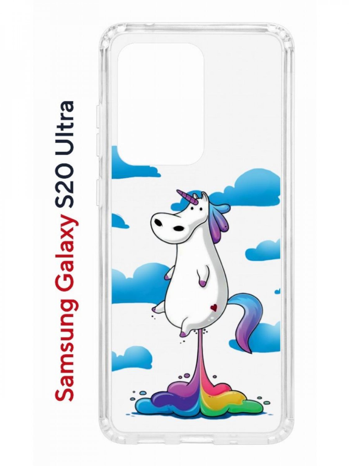 

Чехол на Samsung S20 Ultra Kruche Print Flying Unicorn,противоударный бампер с принтом, Прозрачный;голубой;белый;фиолетовый, Самсунг Галакси с20 Ультра