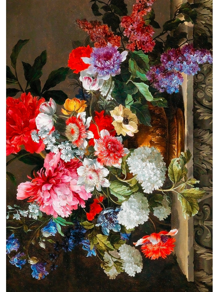 

Постер DRABS A3 Николя Баудессон - Натюрморт с розами тюльпанами анемонами сиренью