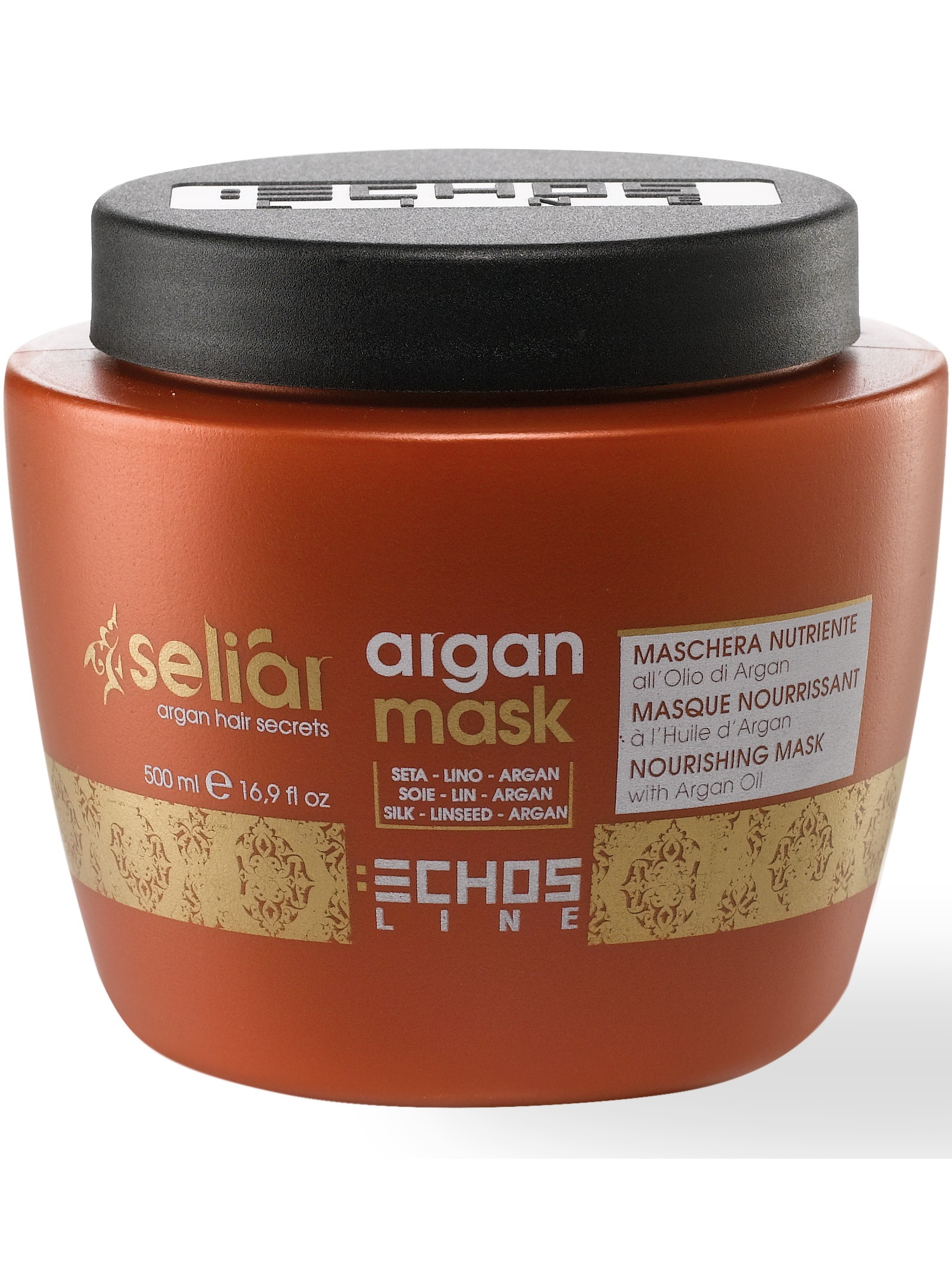 Маска Echos Line SELIAR ARGAN для питания волос  с аргановым маслом 500 мл