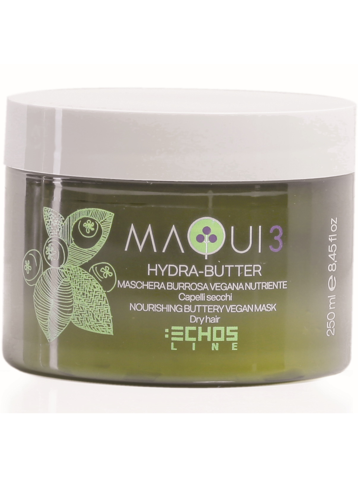 Маска Echos Line MAQUI 3 для питания волос  натуральная 250 мл
