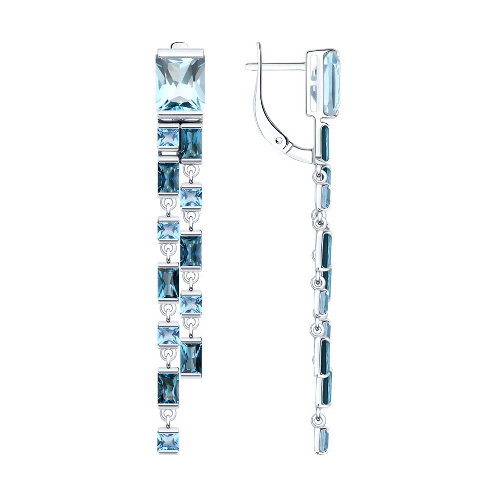 

Серьги из золота Diamant 52-321-02574-1, топаз, 52-321-02574-1