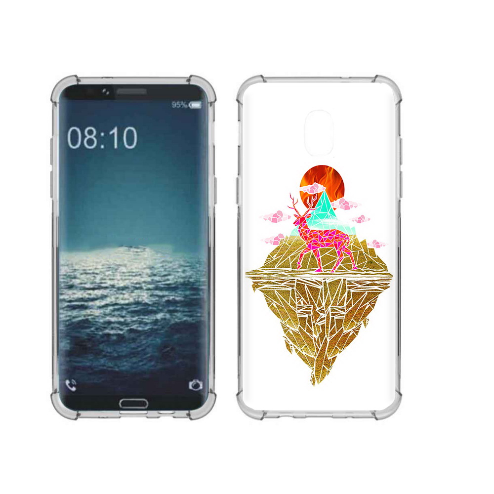 

Чехол MyPads Tocco для Samsung Galaxy J3 розовый олень абстракция (PT226926.574.586), Прозрачный, Tocco