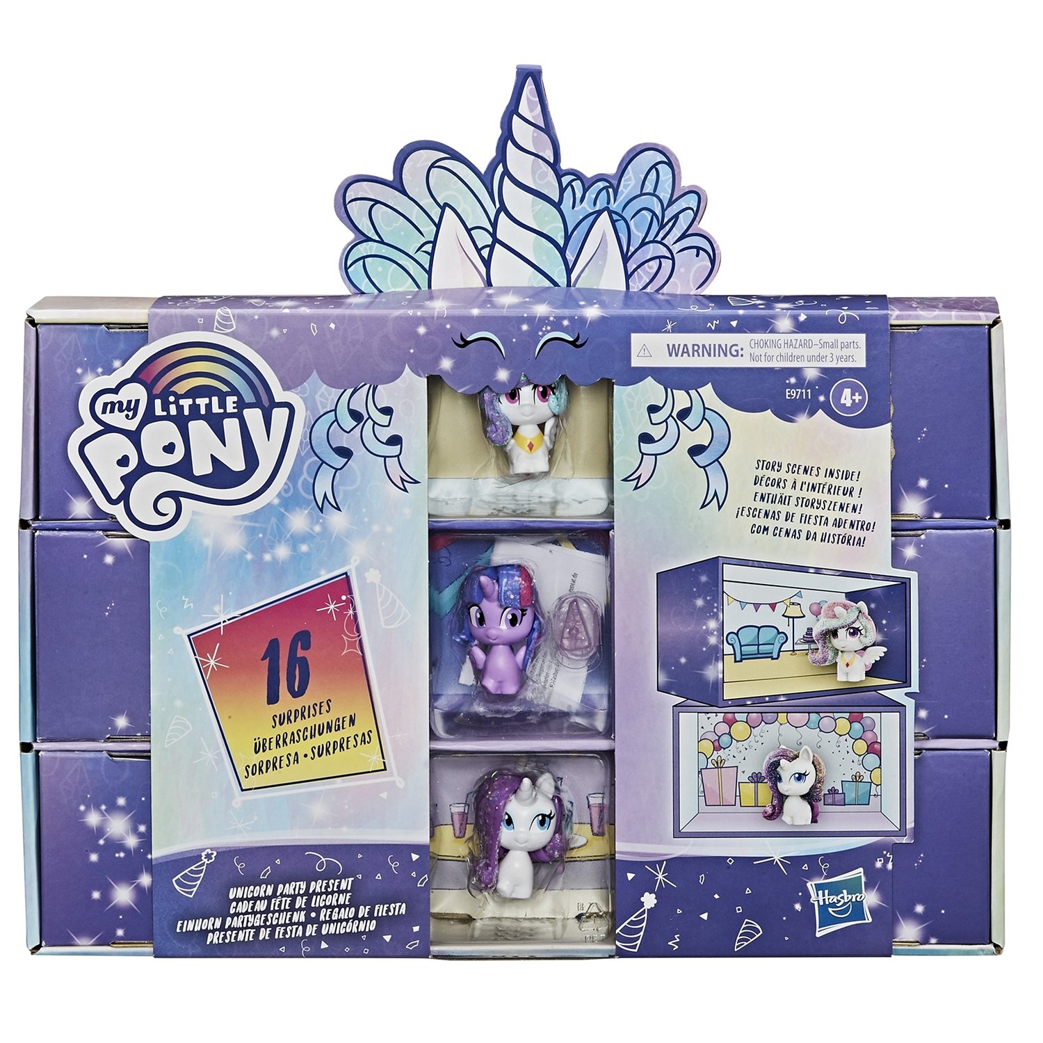 Игровой набор My Little Pony Праздник в стиле пони Подарок E9711 школа единорогов вечеринка сюрприз