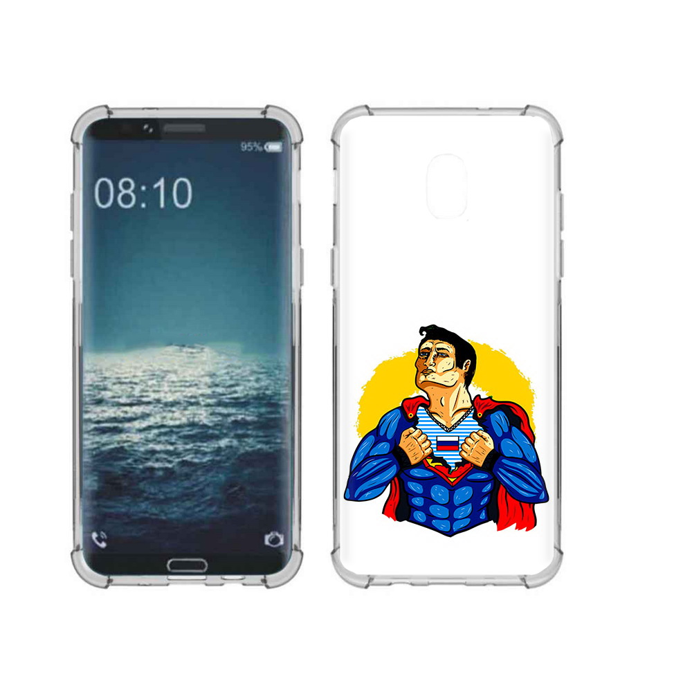 

Чехол MyPads Tocco для Samsung Galaxy J3 русский супермен (PT226926.574.591), Прозрачный, Tocco