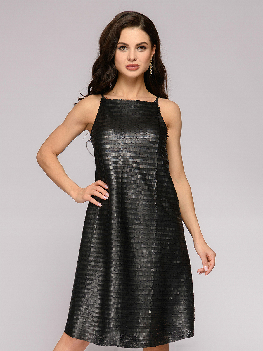 

Платье женское 1001dress DM01553 черное 42 RU, DM01553