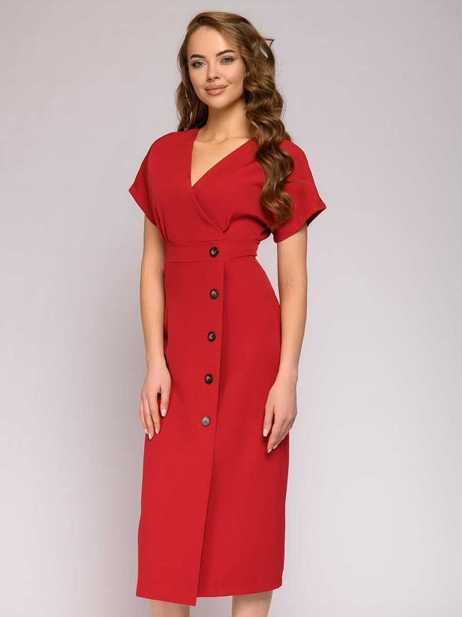 

Платье женское 1001dress 0112001-30032 бордовое 46 RU, 0112001-30032