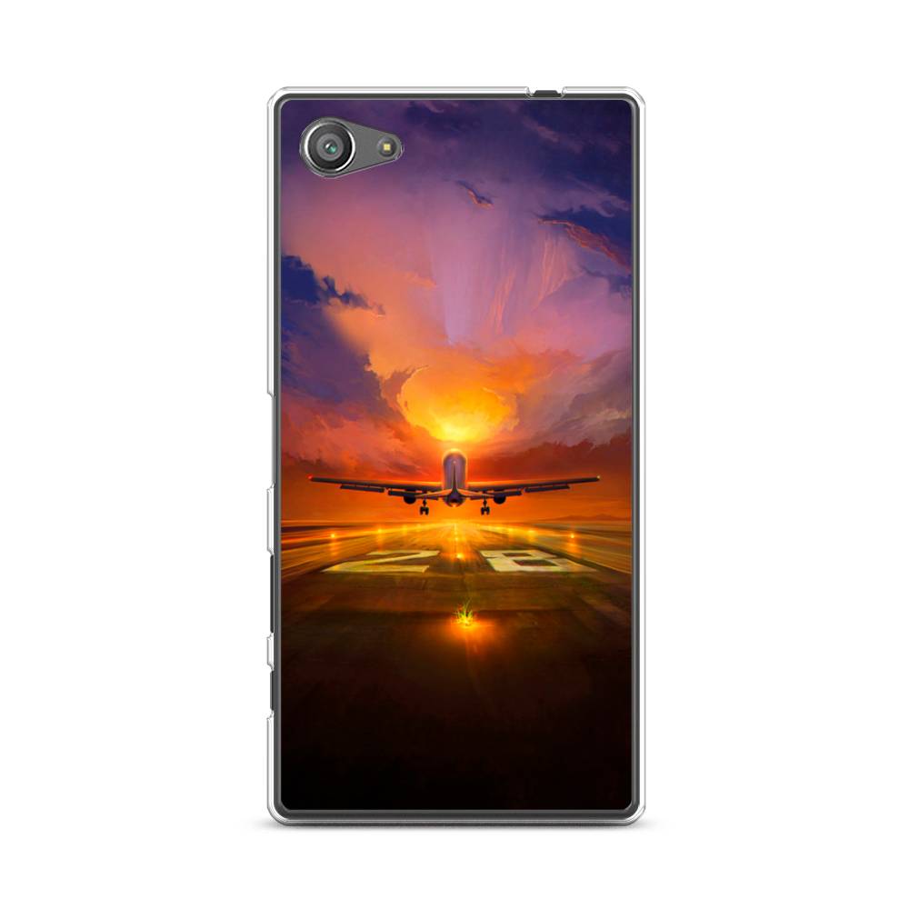 

Чехол для Sony Xperia Z5 compact "Самолет на посадке", Оранжевый;синий, 52250-6