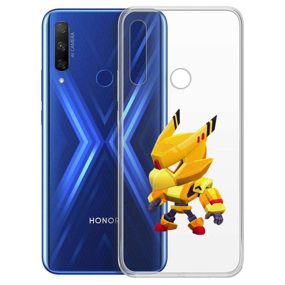 

Чехол-накладка Brawl Stars-Ворон Золотой Меха для Huawei P Smart Zor 9x, Прозрачный