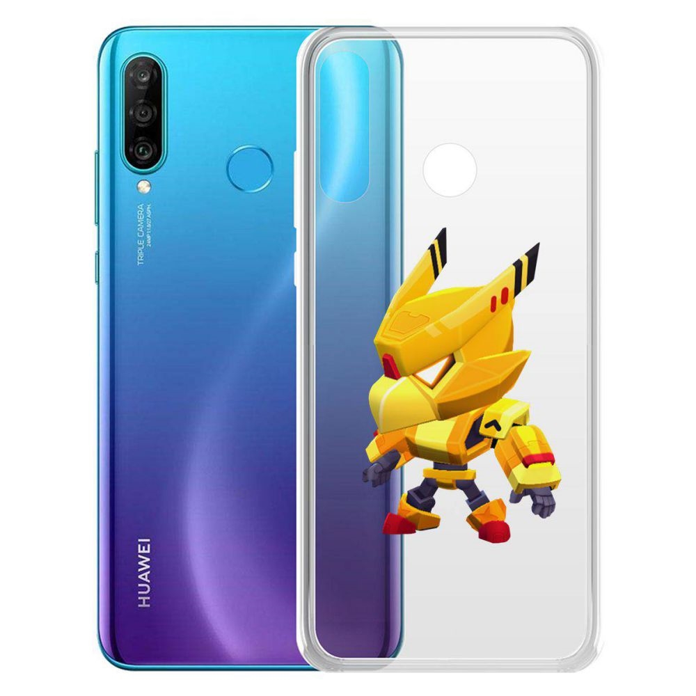 

Чехол-накладка Brawl Stars-Ворон Золотой Меха для Huawei P30 Liteor 20 Lite (RU)/20s/