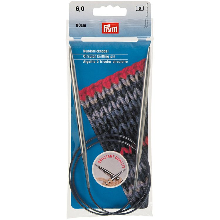 

Спицы круговые Prym пластик, 6 мм, 80 см