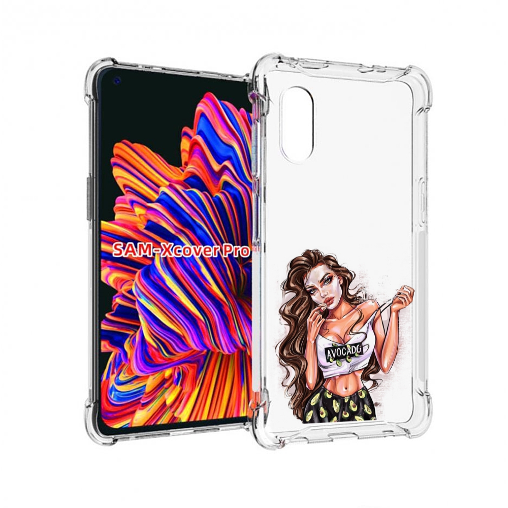 

Чехол MyPads Продукты на дом с доставкой женский для Samsung Galaxy Xcover Pro 1, Прозрачный, Tocco