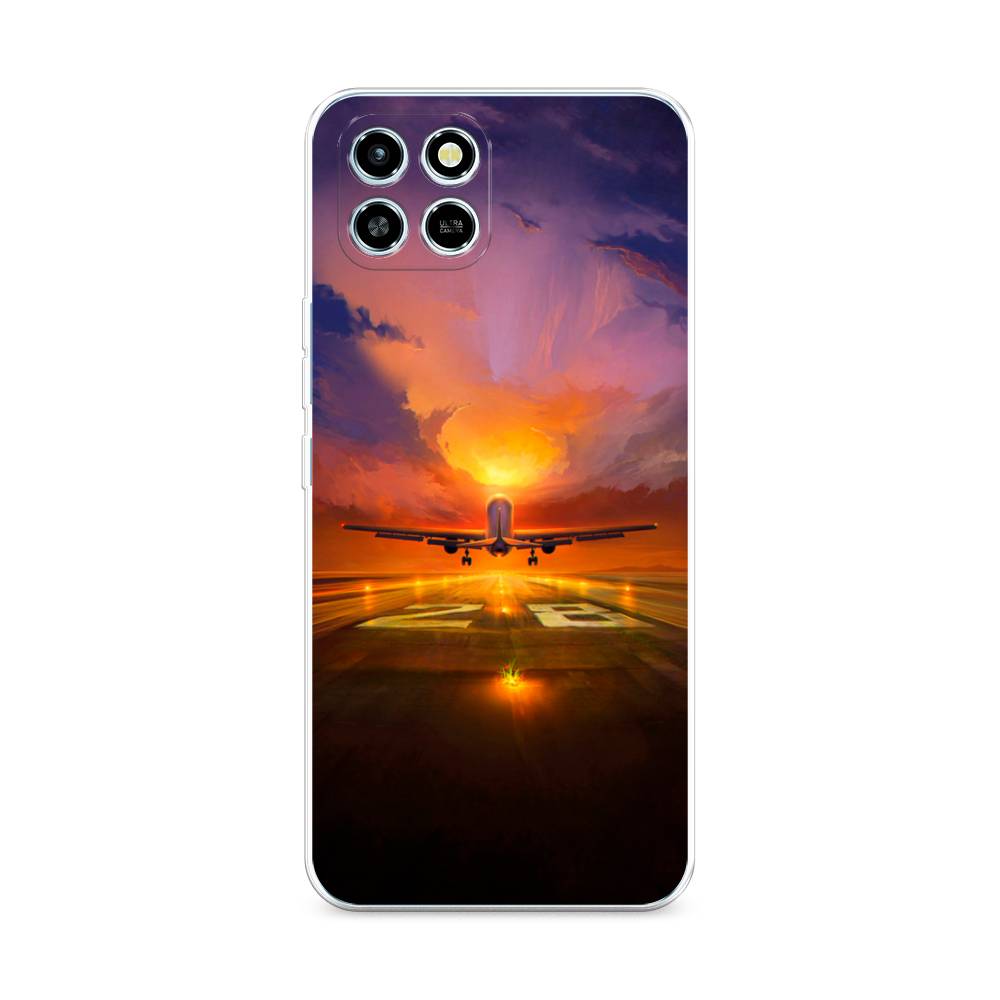 

Чехол для Infinix Smart 6 HD "Самолет на посадке", Оранжевый;синий, 3101650-6