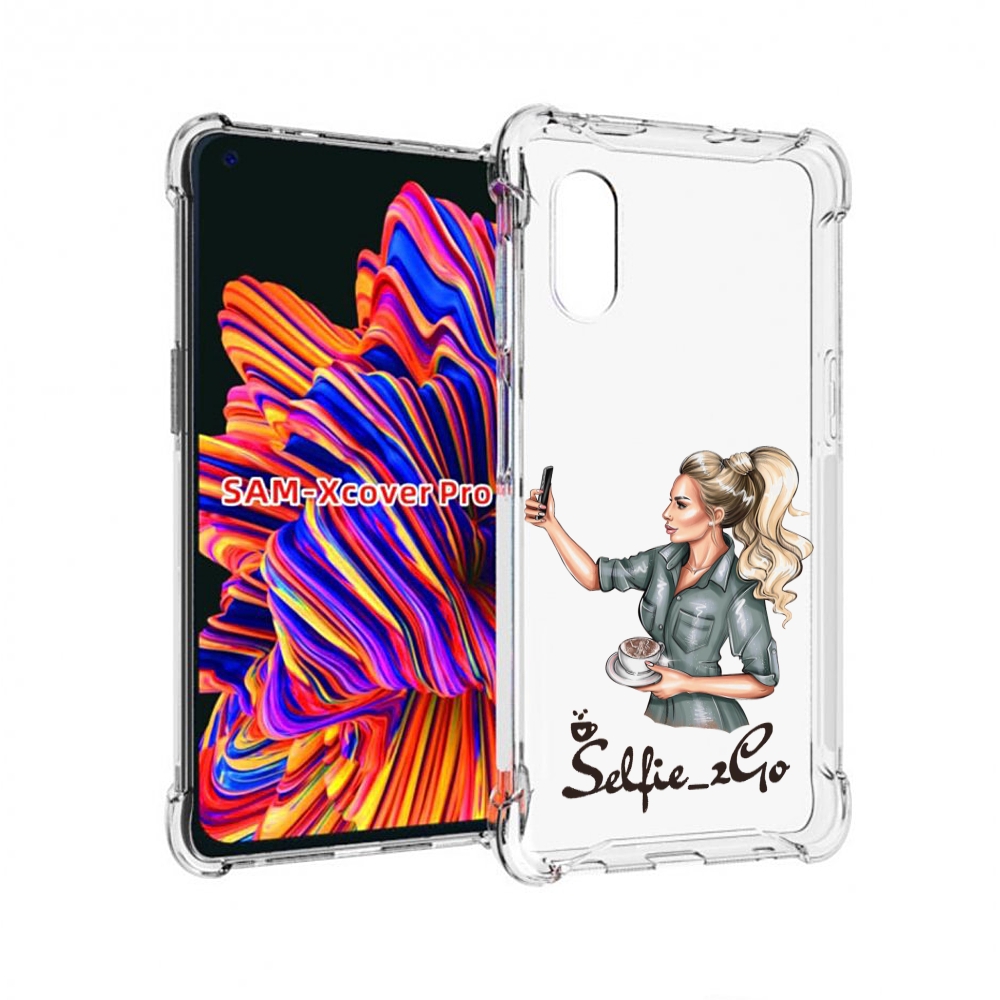 

Чехол MyPads Селфи-девушка женский для Samsung Galaxy Xcover Pro 1, Прозрачный, Tocco