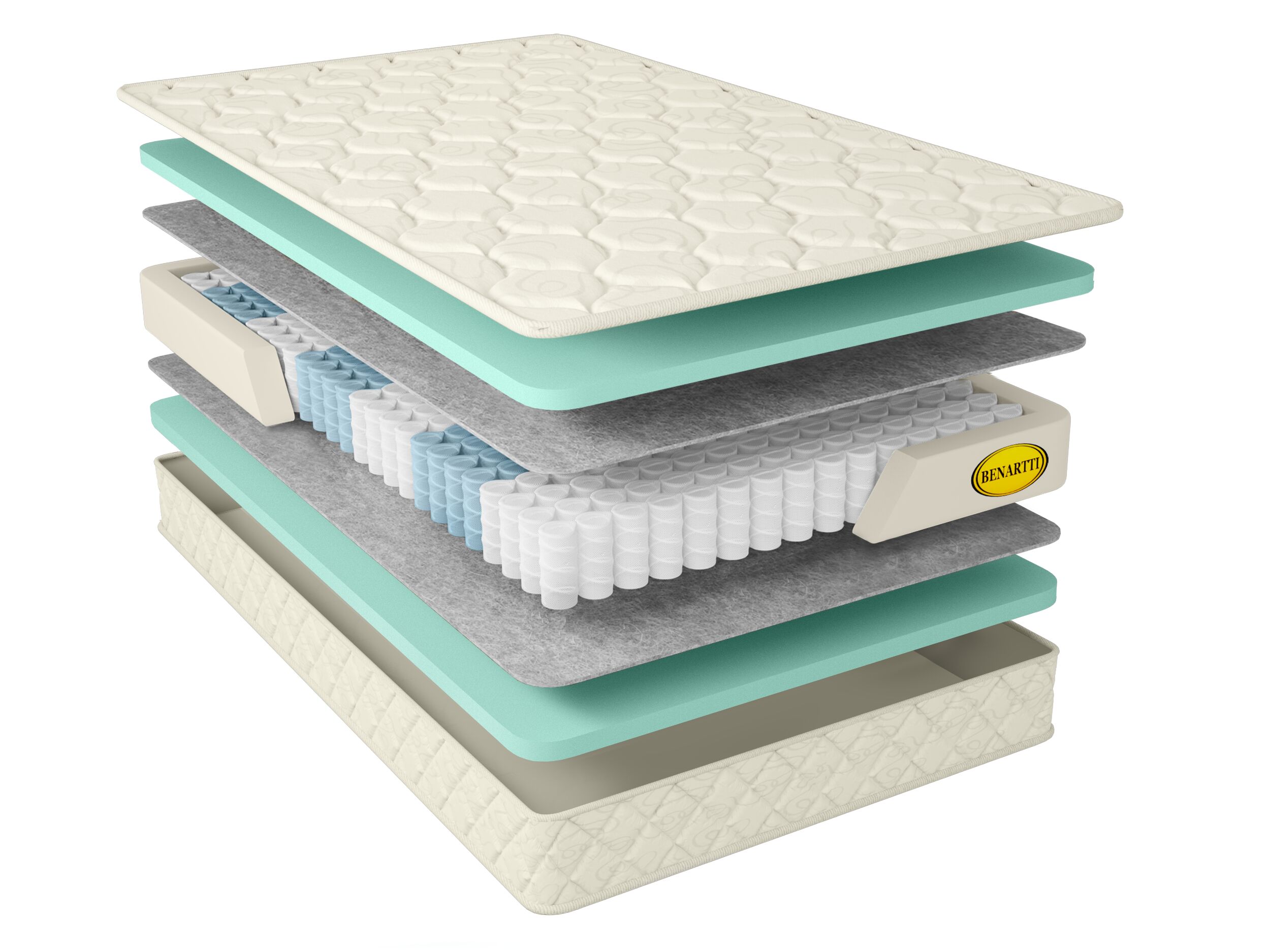 

Матрас Benartti Classic TFK 175х195, Бежевый;белый;серый;серебристый, Classic TFK