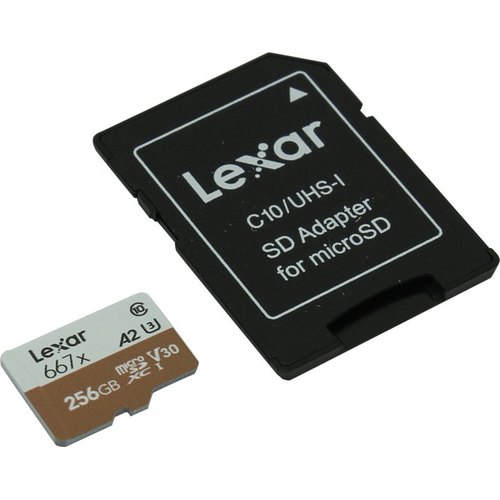 фото Карта памяти lexar microsdxc 256gb lsdmi256b667a + adapter