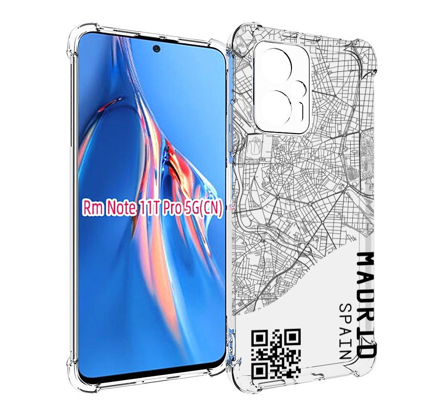 

Чехол MyPads схема-мадрид для Xiaomi Redmi Note 11T Pro / 11T Pro Plus / Poco X4 GT про..., Прозрачный, Tocco