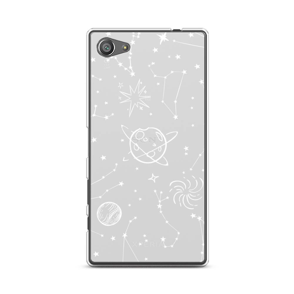 

Чехол для Sony Xperia Z5 compact "Планеты в космосе", Белый, 52250-2