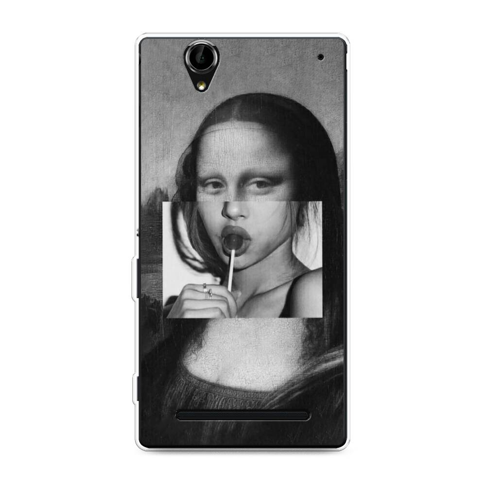 

Чехол Awog на Sony Xperia T2 Ultra "Mona Lisa sucking lollipop", Разноцветный, 50950-9