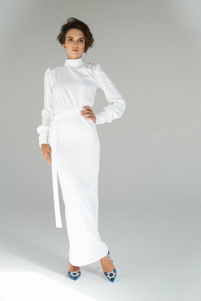 

Платье женское Lipinskaya Brand ferrara_501 белое S, ferrara_501