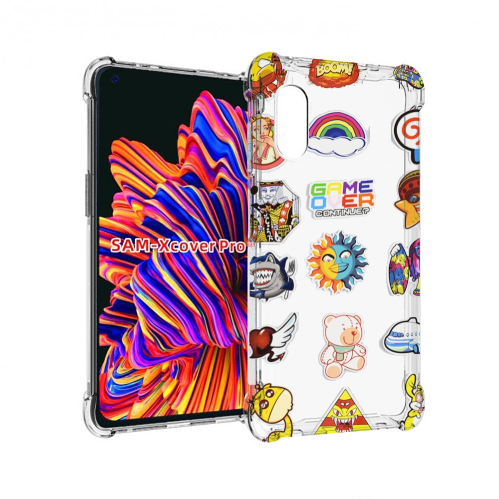 

Чехол MyPads Стикеры для Samsung Galaxy Xcover Pro 1, Прозрачный, Tocco