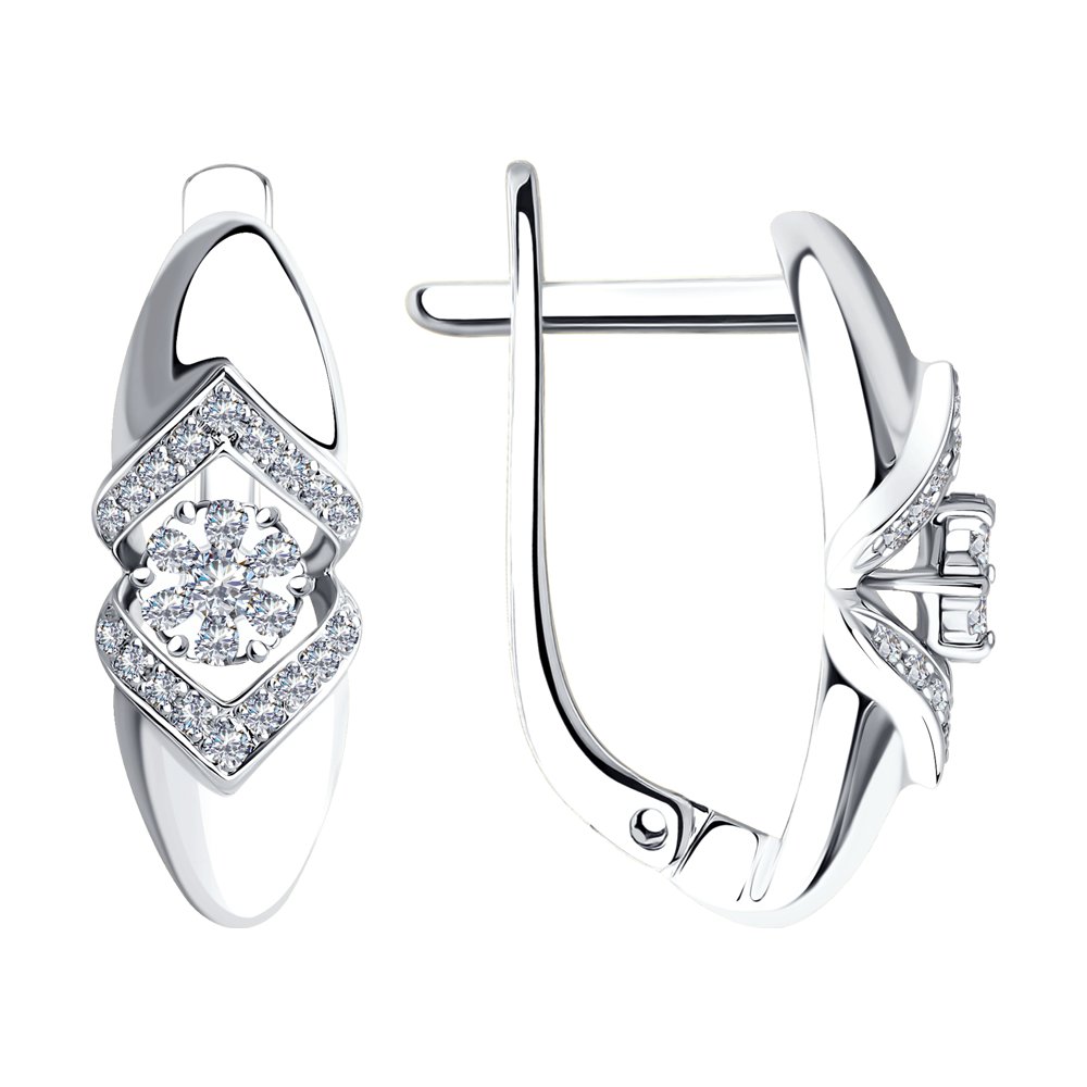 

Серьги из белого золота SOKOLOV Diamonds 1020987, бриллиант, 1020987
