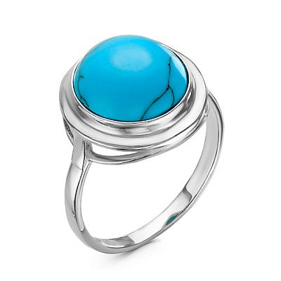 

Серебряное кольцо с бирюзой р-р  Б2339692Б, Б2339692Б