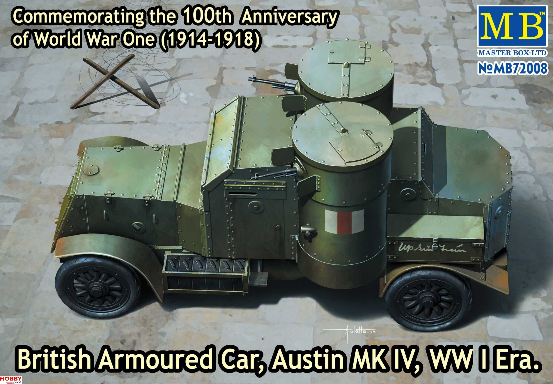 фото Сборная модель masterbox 1/72 британский бронеавтомобиль 1мв austin mk.iv 72008